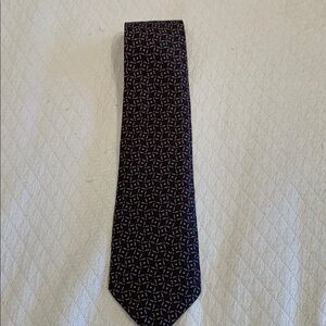 Giorgio Armani Black and Blue Geometric Silk Tie